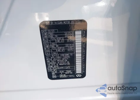 2023 Infiniti Qx55 Sensory Awd z USA, uszkodzony, nr VIN 3PCAJ5LR7PF112475